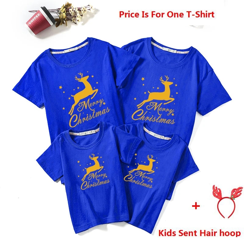 Новые рождественские одинаковые комплекты для семьи 2020 г. Футболка папы мамы