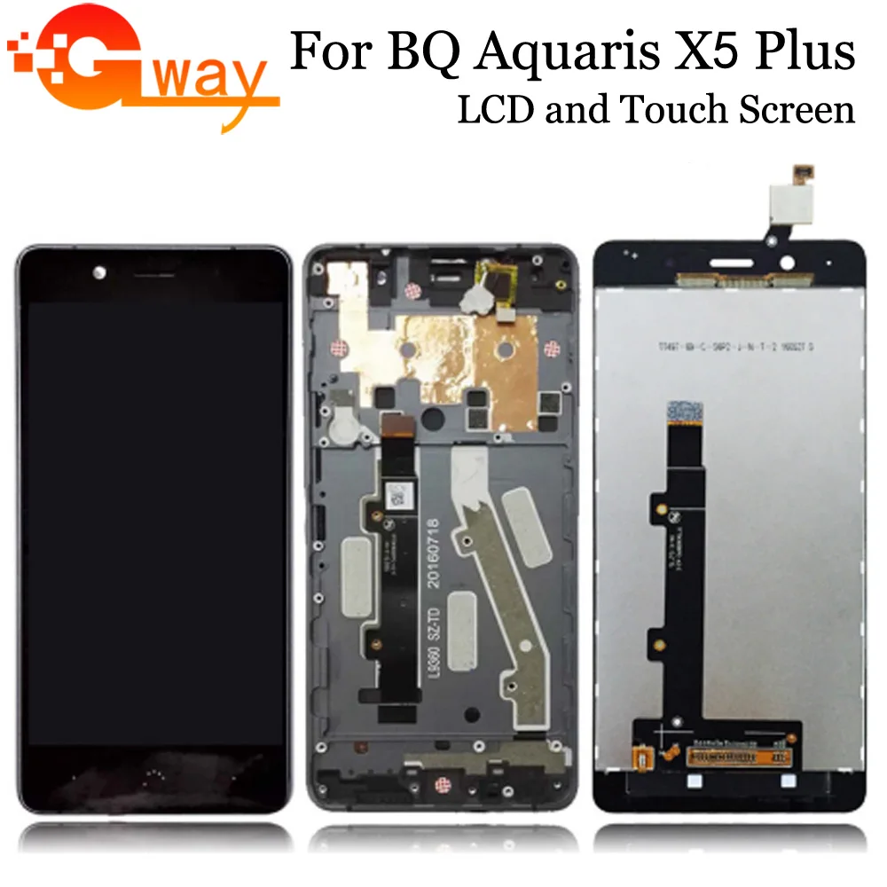 ЖК дисплей для BQ Aquaris X5 Plus сенсорный экран с рамкой горячая Распродажа +