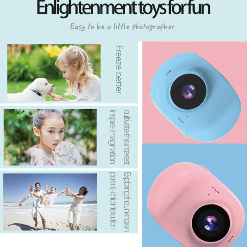 Детская цифровая камера 2 дюймов HD экран заряжаемые фото игрушки для детей