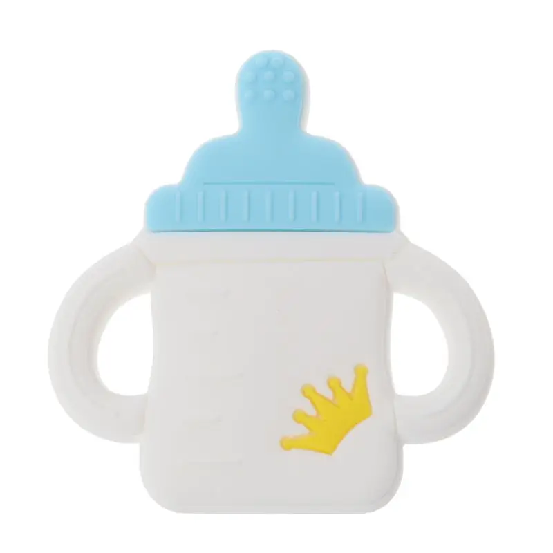 

Milk Bottle Baby Teether BPA Free Silicone Chew Charms Baby Teething Gift Toddler Toys XX9E
