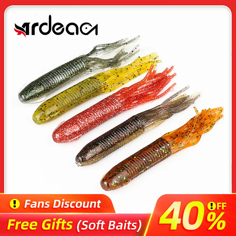 

ARDEA Silicone Soft Lure Artificial 124mm /14.7g 4PCS Souple Worm lure plastic Silica bait bass Fishing lure