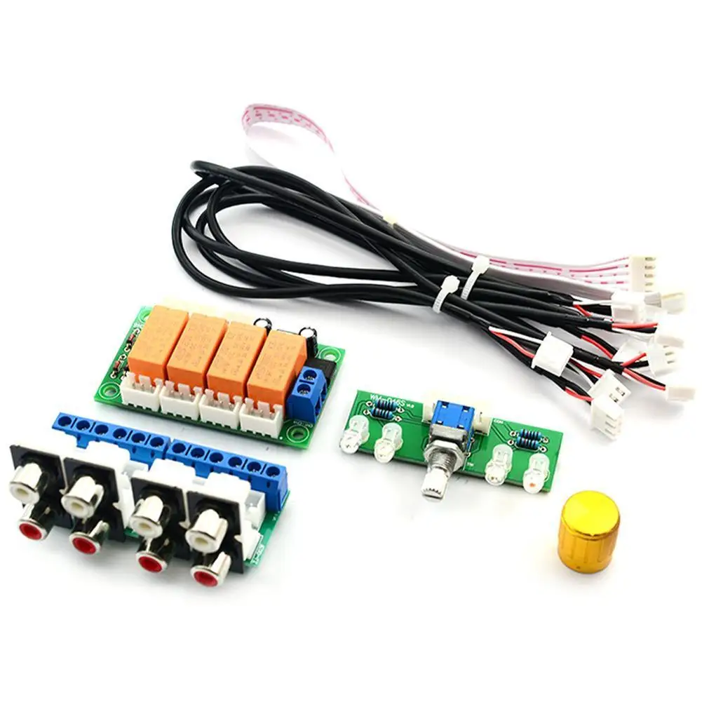 Аудио Вход коммутатор четырехходовой источник звука коммутационная плата