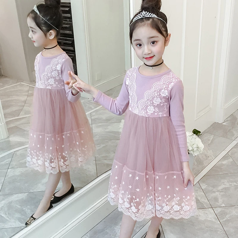 Одежда для девочек детское платье на день рождения рождественское Сетчатое