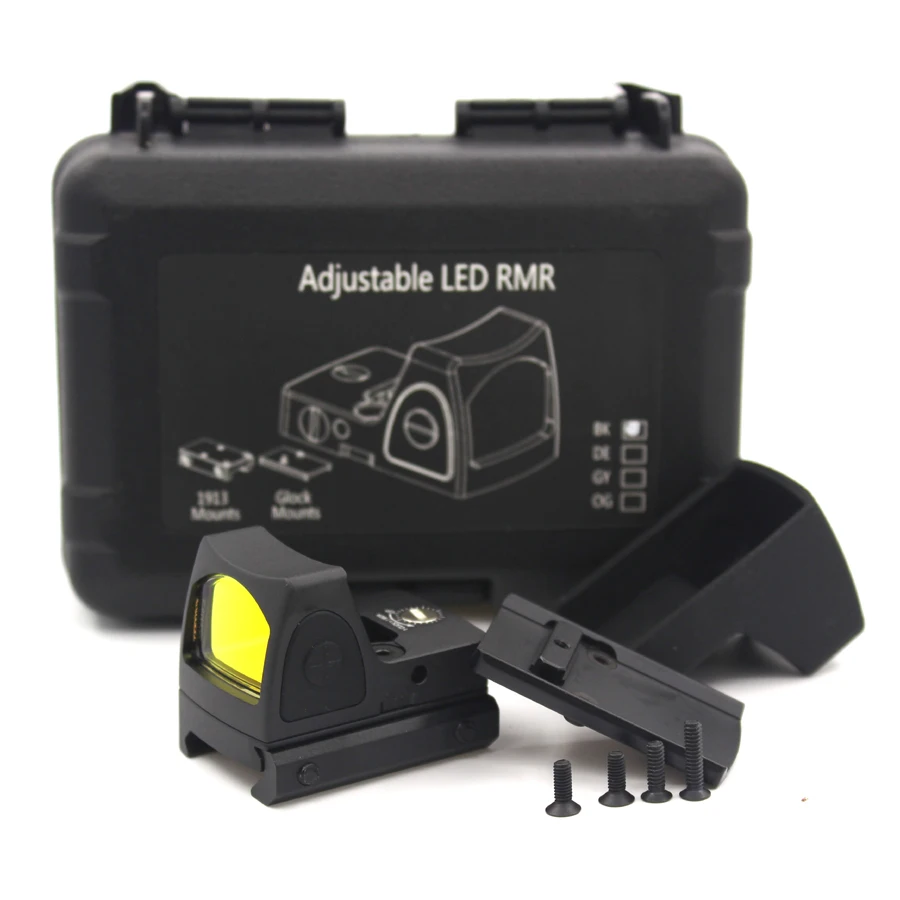 Тактический RMR Reflex Red Dot Sight 3,25 MOA прицел для охоты Glock Fit 20 мм Pictinny Rail Крепления спортивные Toll - Цвет: Black