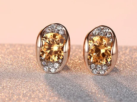 

YGU60 925 пробы серебряные циркониевые серьги из стерлингового серебра, розовое золото, серебряные серьги