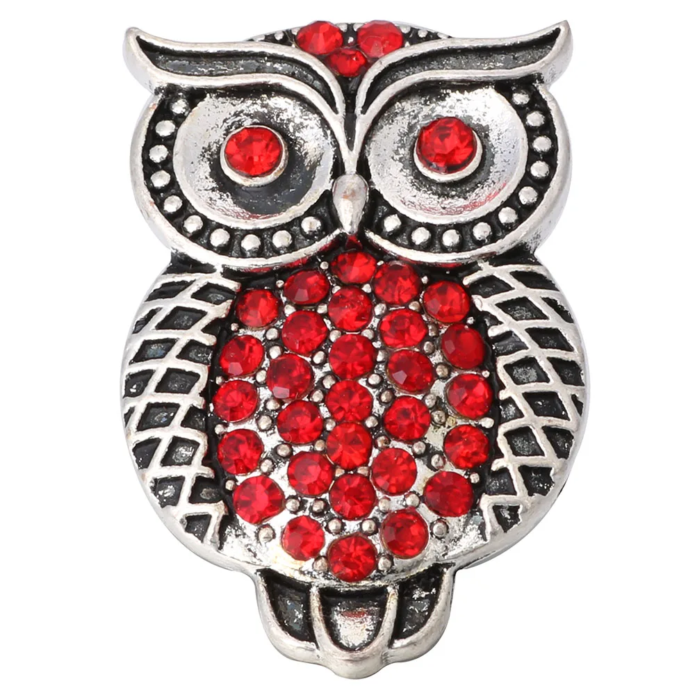 6 шт./лот кнопки со стразами 18 мм 20 красный цвет Крест Сова рыба Дерево бабочка