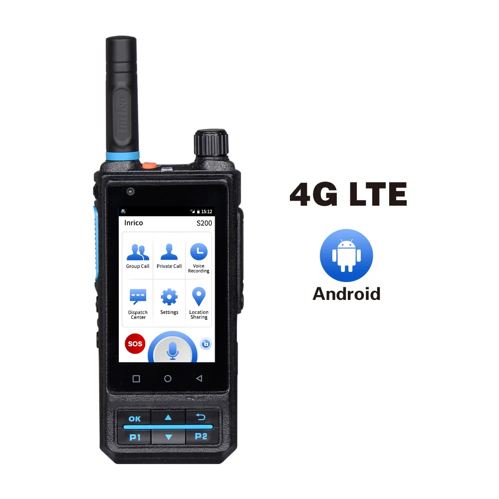Inrico 4G сеть радио S200 Android 7 0 LTE/WCDMA/GSM POC работает с реальным ptt Zello Walkie Talkie Global Call |