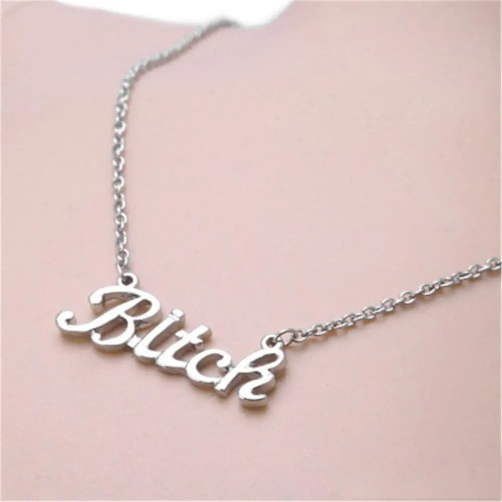 Женская подвеска на серебряной цепочке цепочка в стиле панк из сплава с