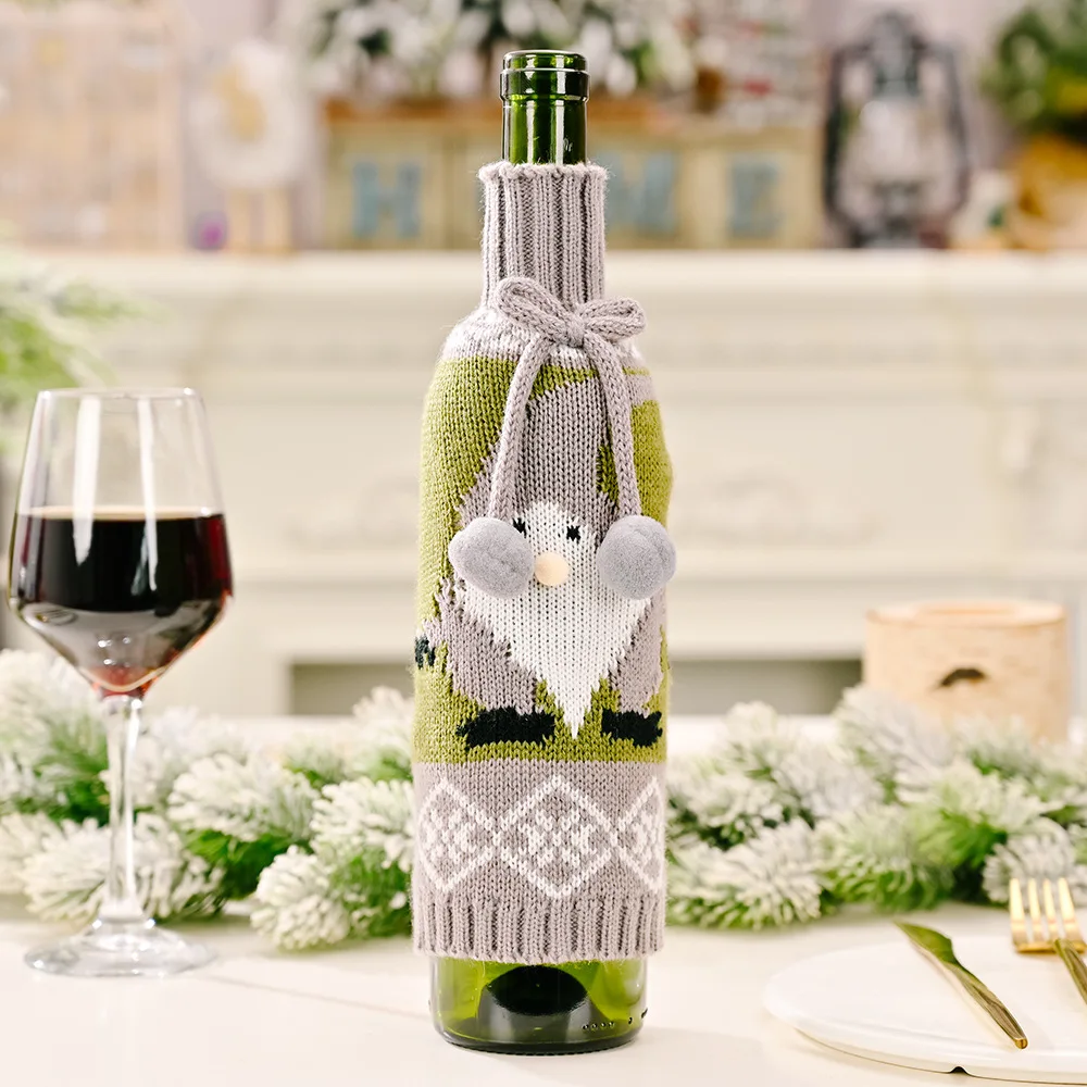 Рождественский набор для украшения винных бутылок Adornos Navidad чехол бутылки