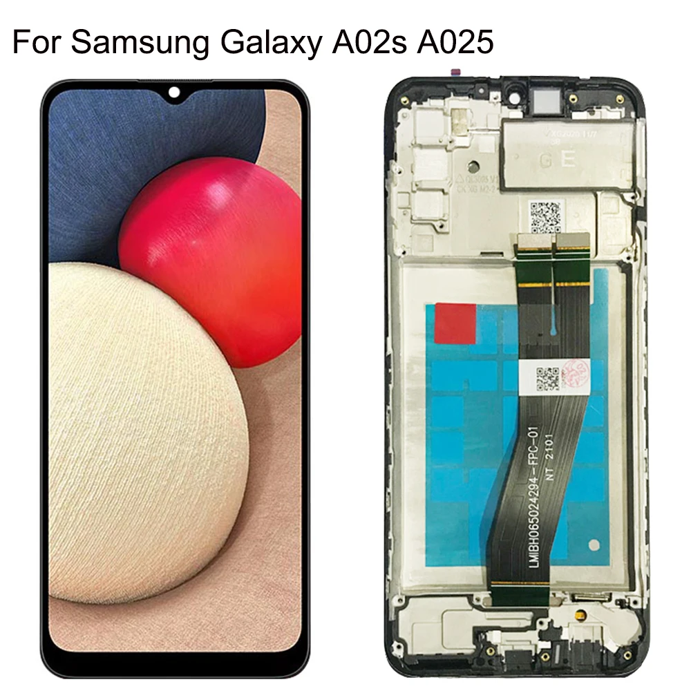 ЖК дисплей 6 5 дюйма для Samsung Galaxy A02s A025 с рамкой сенсорный экран дигитайзером LCD A025M