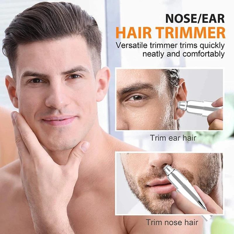 Уха нос триммер для стрижки волос зарядка через USB не вызывает болезненных