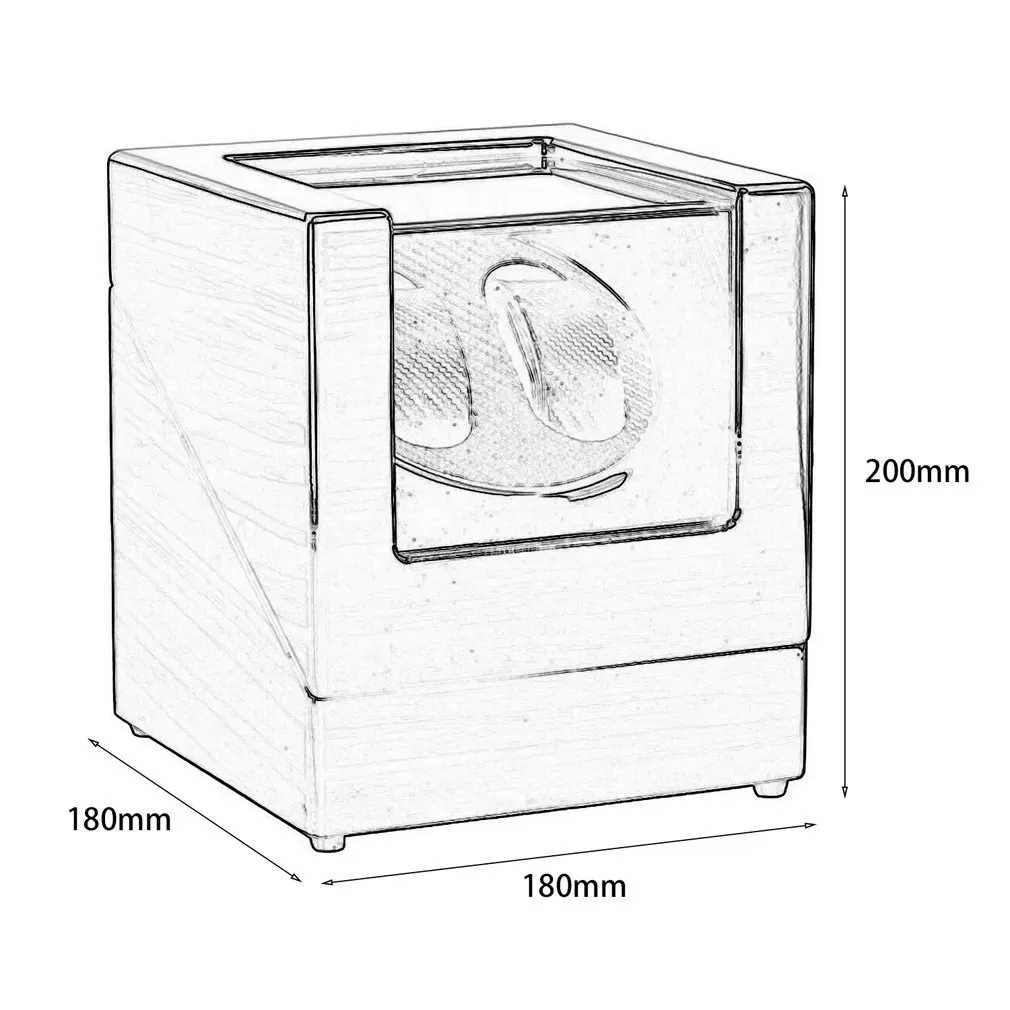 

Auto Wooden Watch Winder Watch Storage Box Winder Case Transparent Cover Wristwatch Box Single/Double Head Motor US/EU/AU Plug