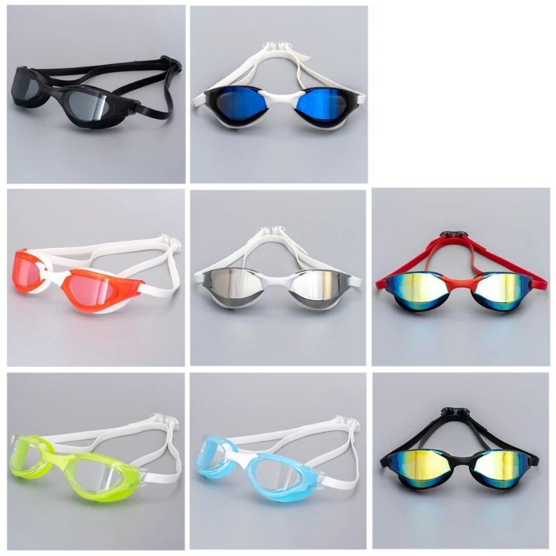 

Очки для плавания силиконовые, профессиональные, водонепроницаемые, прозрачные, двойные, противотуманные, с защитой от ультрафиолета, с чех...
