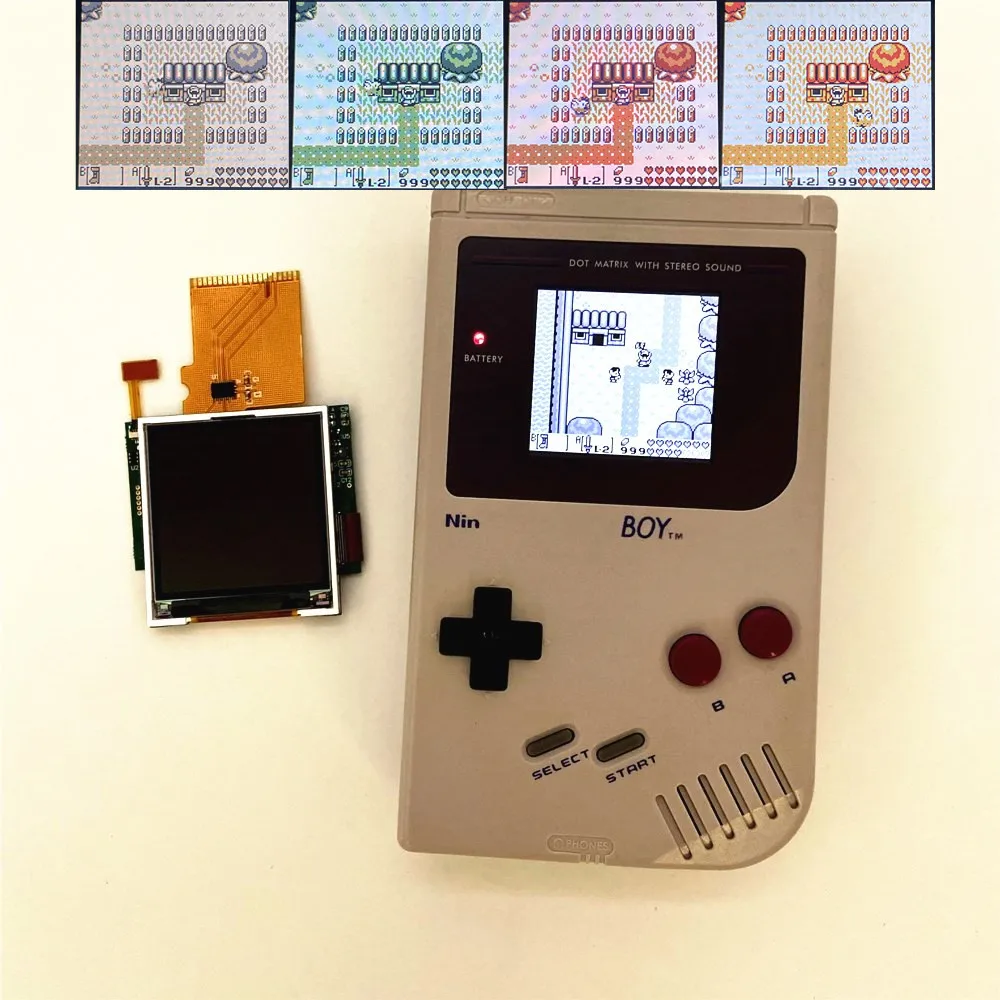 Комплект для модернизации ЖК дисплея высокой яркости 2 дюймов Gameboy DMG GB дисплей с