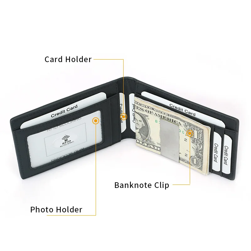 Мужские кошельки Rfid из углеродного волокна модные брендовые короткие маленькие