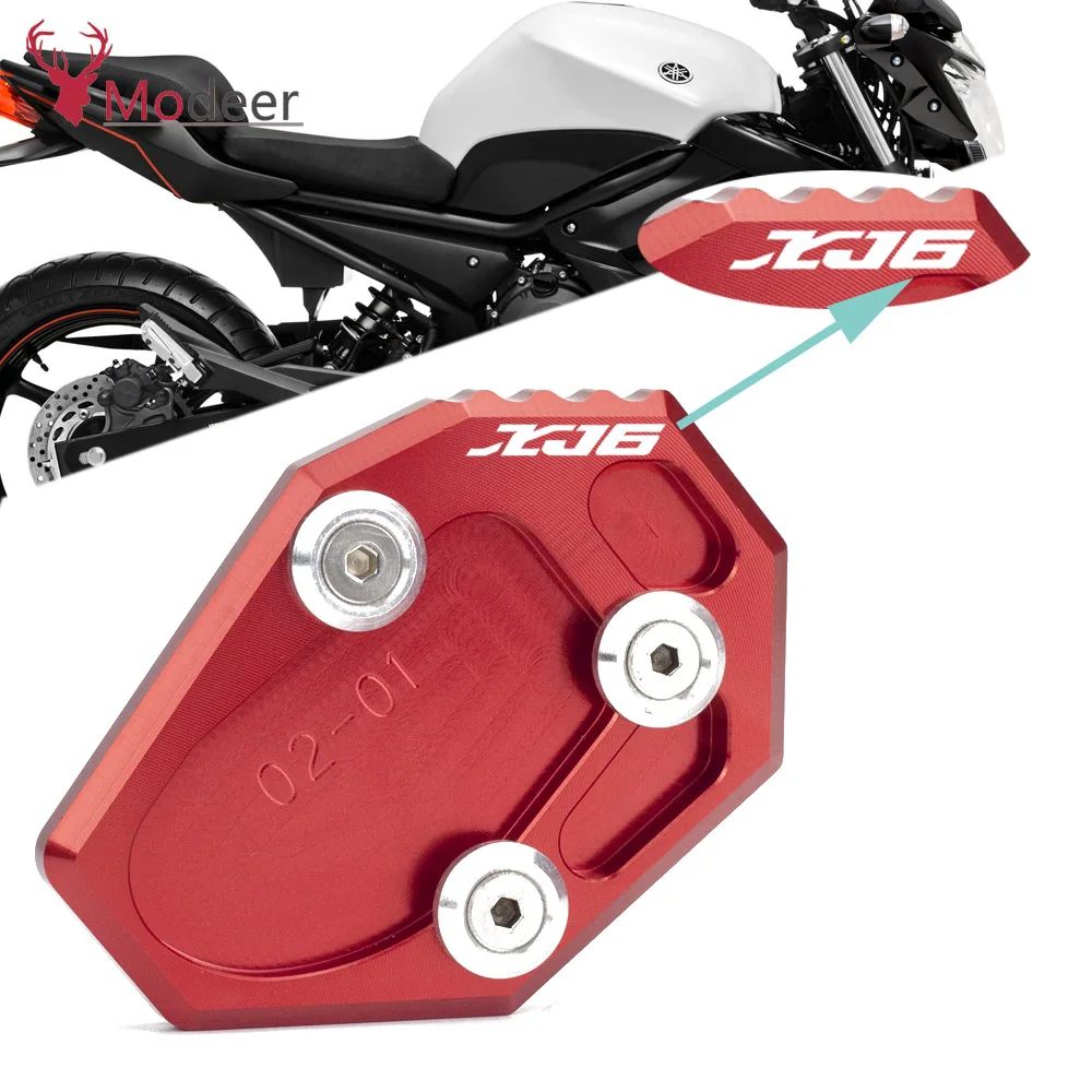 

2009 2010 2011 2012 2013 2014 2015 2016 For YAMAHA XJ6 Motorcycle side stand support enlarger shoe large foot bigfoot extension
