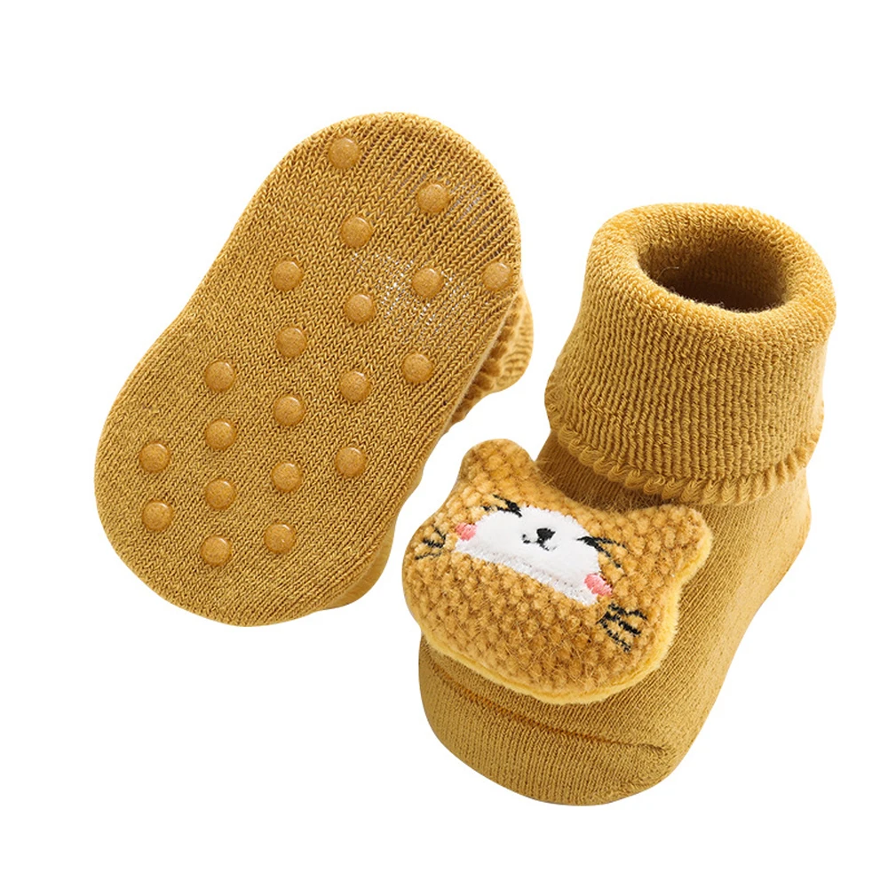 

Детские Нескользящие носки для новорожденных, теплые Мультяшные Детские аксессуары