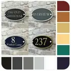 Номер дома номер квартиры персонализированный адрес дома табличка или количество знаков современные овальные именные таблички дверная табличка