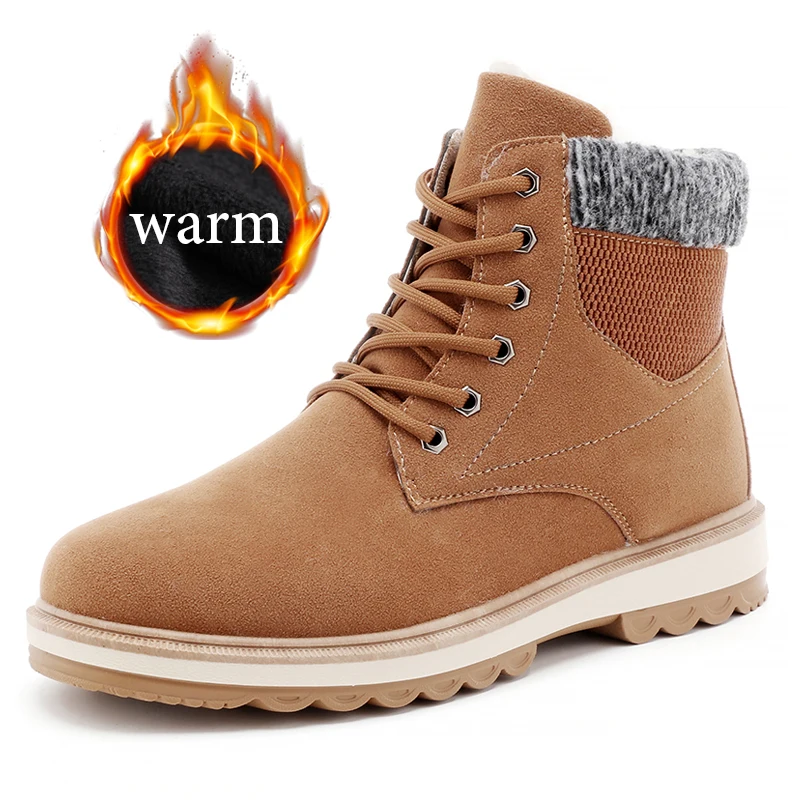Ботинки мужские зимние на меху плюшевая теплая обувь с подкладкой