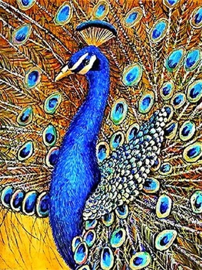 

Diy Diamond Painting Square/round Peacock Cross Stitchs Diamond Embroidery Animals Home Decoration Beaded Painting Package