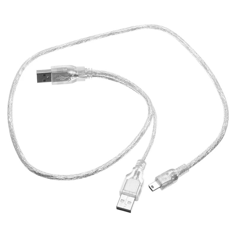 New Arrival Best Price Durable Dual USB 2.0 A Male to Mini B 5 Pin Data Cable For 2.5 HDD Hard Drive | Электроника