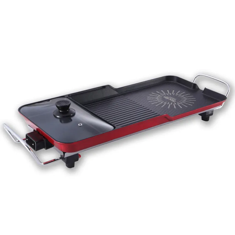 Корейский Электрический бездымный гриль и кастрюля для барбекю мощностью 2000 Вт