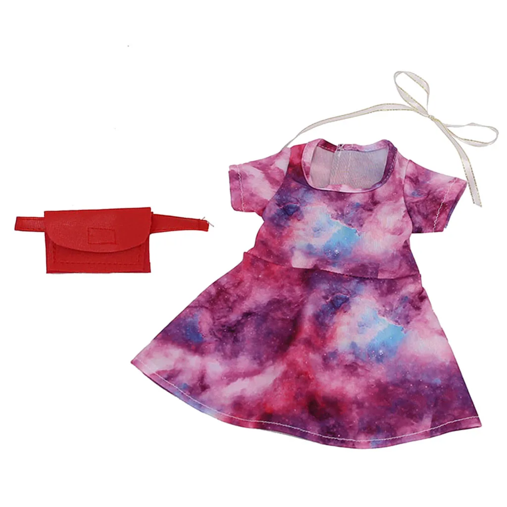

Fashion Dress Bag Silk Ribbon for American Doll 18inch Girl Doll Dress Up Decoration
