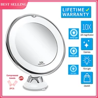 makeup vanity mirror with 10x lights led magnifying mirror cosmetic mirrors light magnification led make up mirrors grossissant