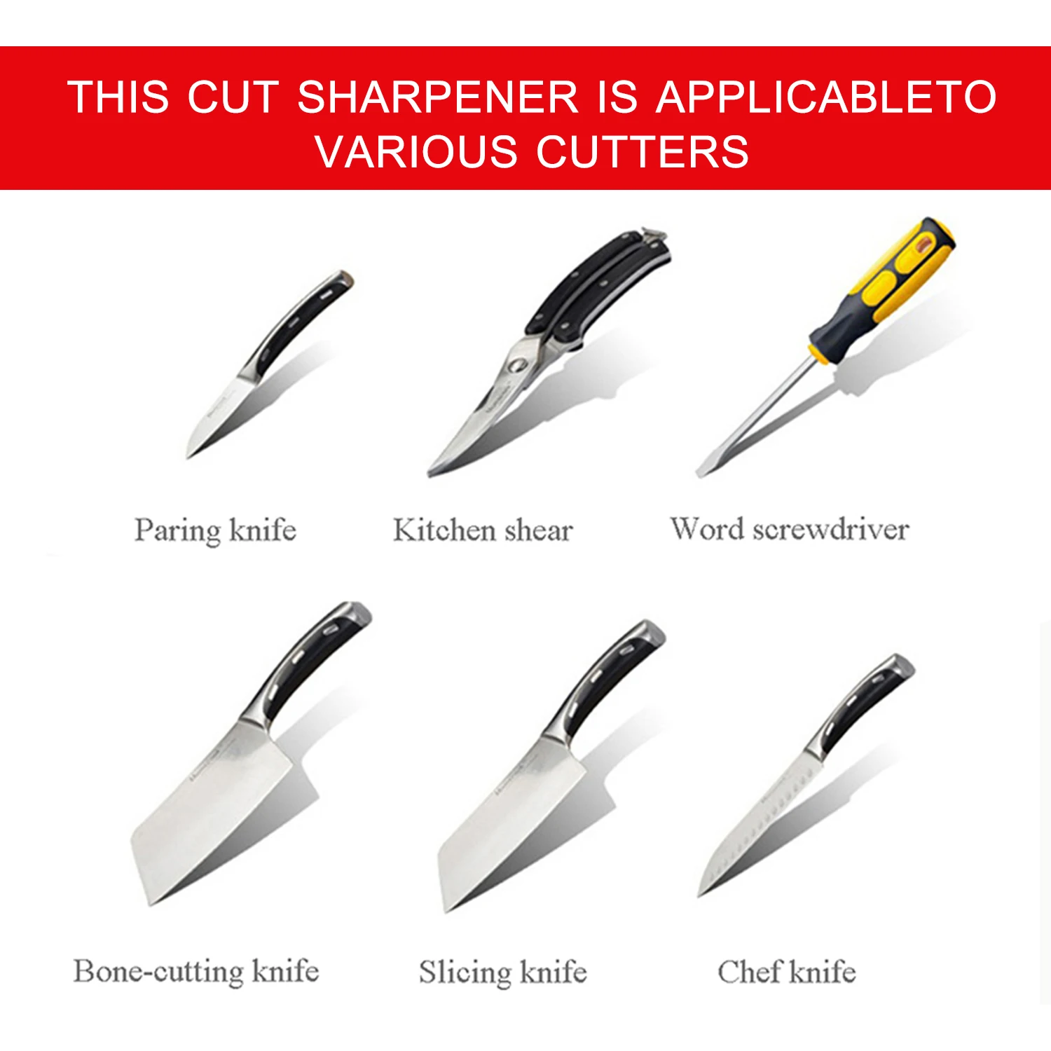 

Electric Knife Sharpener with 15-Degree Bevel Crude and Fine Grooves for Straight Serrated Knive Scissors Kitchen Cutter Grinder