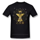 Высокое качество Мужские святая Сейя мистическая одежда душа золото короткая футболка с героями из японского аниме комплект из черной кофты с длинным рукавом и Дева ткань SHAKA натуральный хлопок футболки для девочек Harajuku