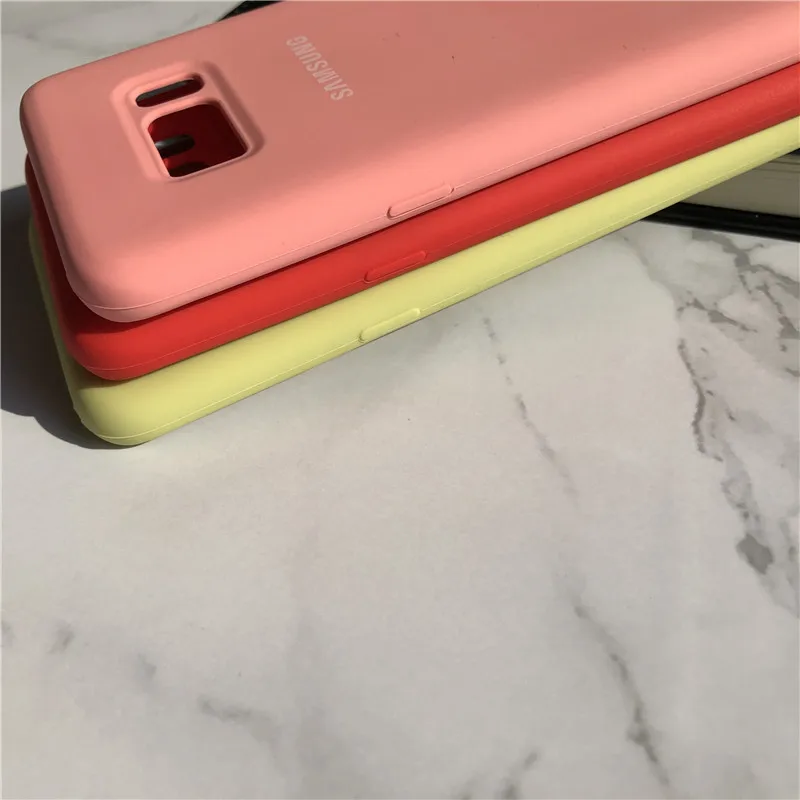 Оригинальный Samsung Galaxy S8 Plus жидкий силиконовый чехол шелковистый мягкий на ощупь