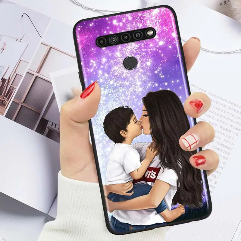 

Super Hot Mom Baby Girl For LG K92 K42 K22 K71 K61 K51S K41S K30 K20 2019 Q60 V60 V50 S V40 V30 G8S G8 X ThinQ Phone Case
