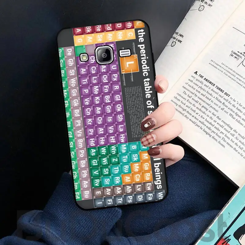 

Periodic Table Elements Chemistry Phone Case Cover for Samsung J6 J7 J2 J5 prime J4 J7 J8 2016 2017 2018 DUO core neo M20