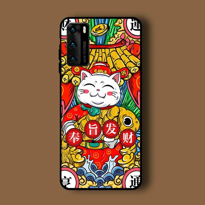 

Chinese style Phone Case For Huawei P9 P10 P20 P30 SMART P40 Cover Fundas Coque