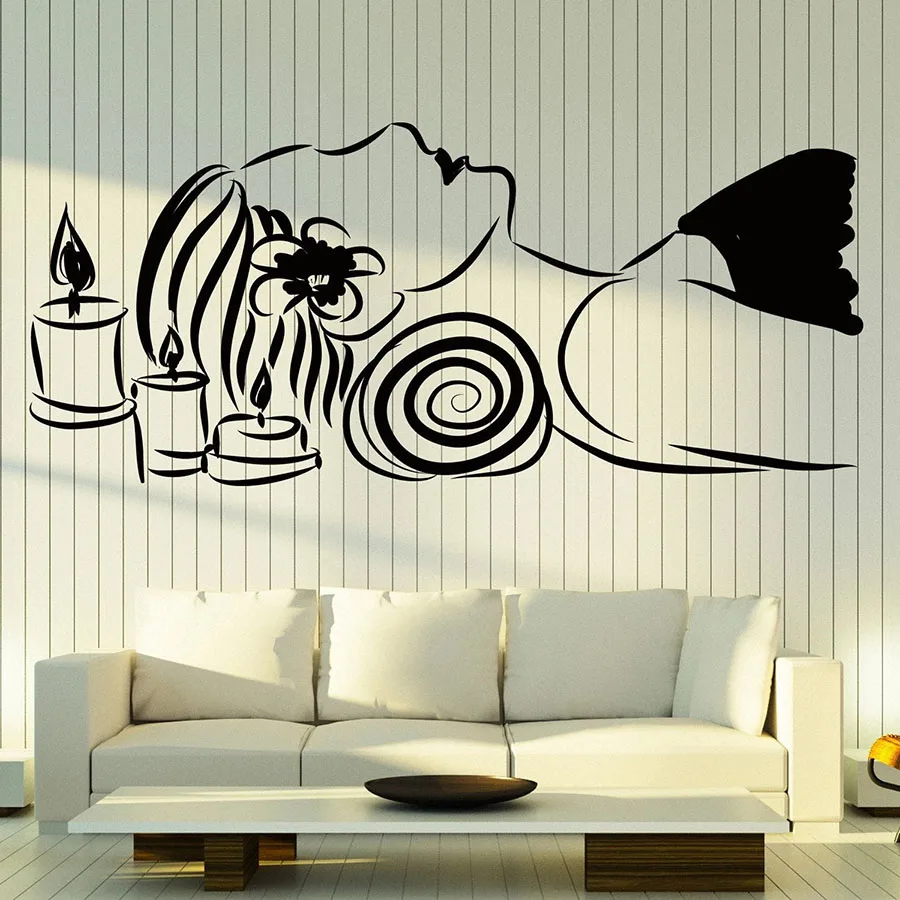 Красивые женские настенные Стикеры для массажа салона красоты спа релаксации