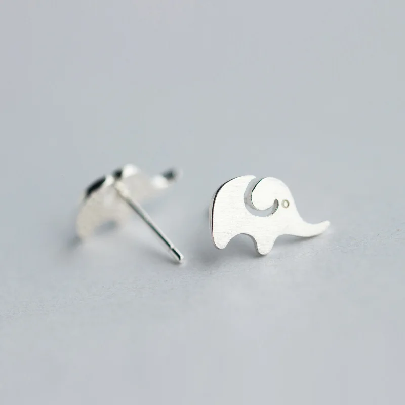 925 Real. Sterling Silver Cute Elephant Lover Themed 925-sterling-silver-Jewelry Stud Earrings | Украшения и аксессуары