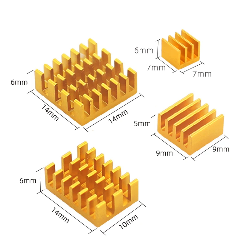 Raspberry Pi 4 Модель B алюминиевый теплоотвод шт. металлический самоприклеивающийся