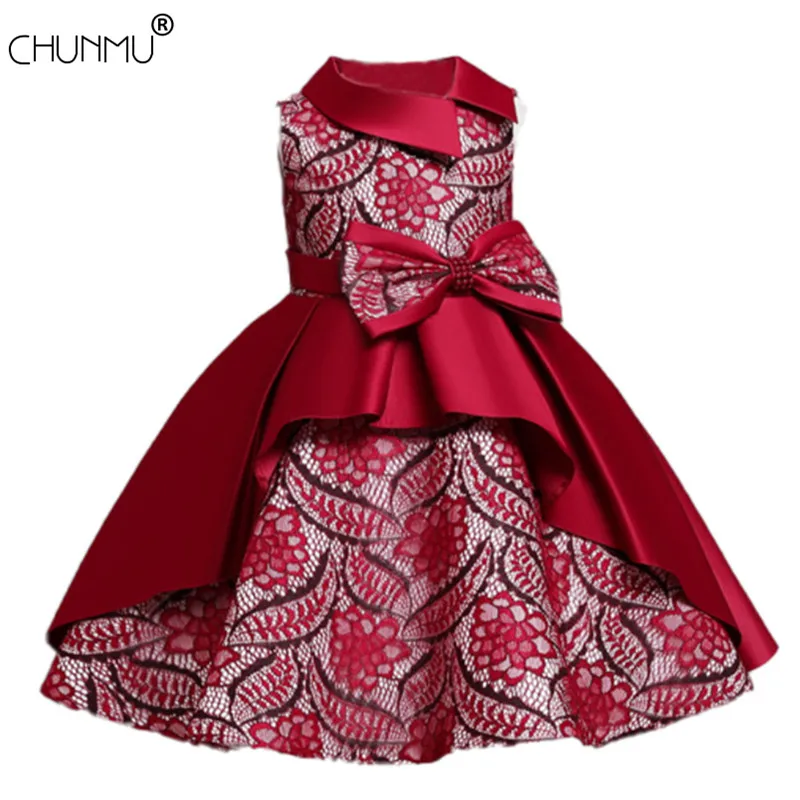 

Детские платья для девочек на вечерние ринку, свадьбу, элегантное атласное платье принцессы с бантом, Рождественский костюм, вечернее плать...