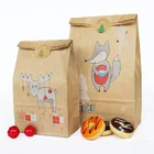 13 шт. рождественские мешки для лечения детей или гостей Подарочный пакет с наклейка с новогодней елкой для упаковки конфет Роман украшения Рождественская Ночная одежда с принтом Merry Xmas Natal