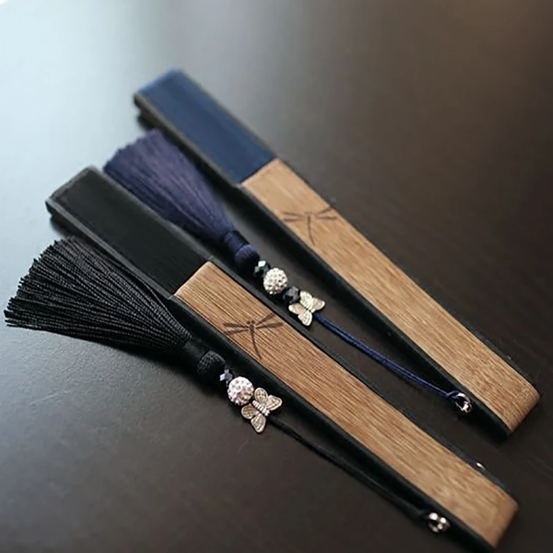 Летний складной веер из бамбука и шелка ручное свадебное украшение