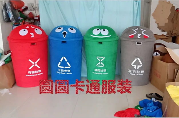 Recycle мусор может талисман костюм Взрослый размер Аниме Костюмы Реклама Mascotte