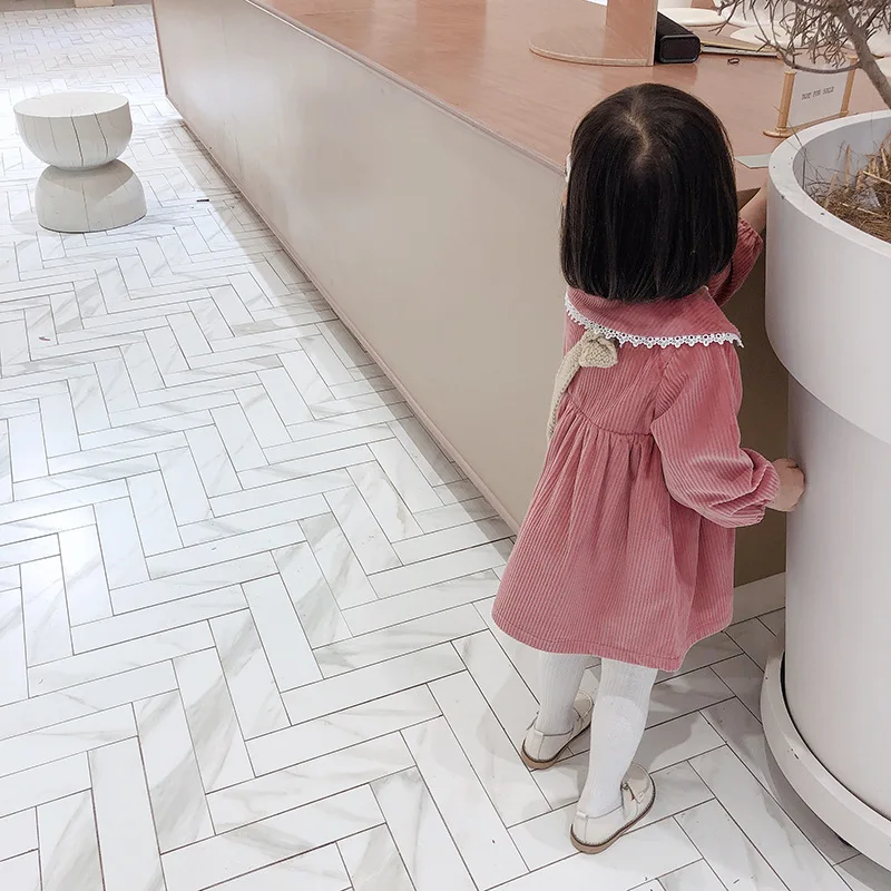 Платье для девочек Повседневное платье с длинным рукавом на зиму и весну От 2 до 12