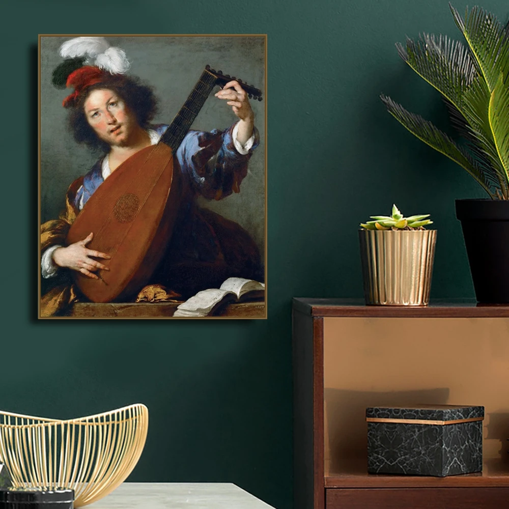 Lute-плеер от Bernardo холст живопись каллиграфия Холст плакат Печатный Декор картина