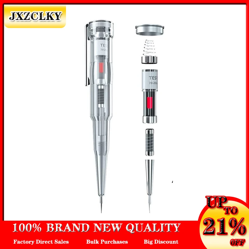 

Responsive Electrical Tester Pen 70-250V Waterproof Induced Voltage Tester Screwdriver Tool w/ Probe Indicator Light Test Pencil
