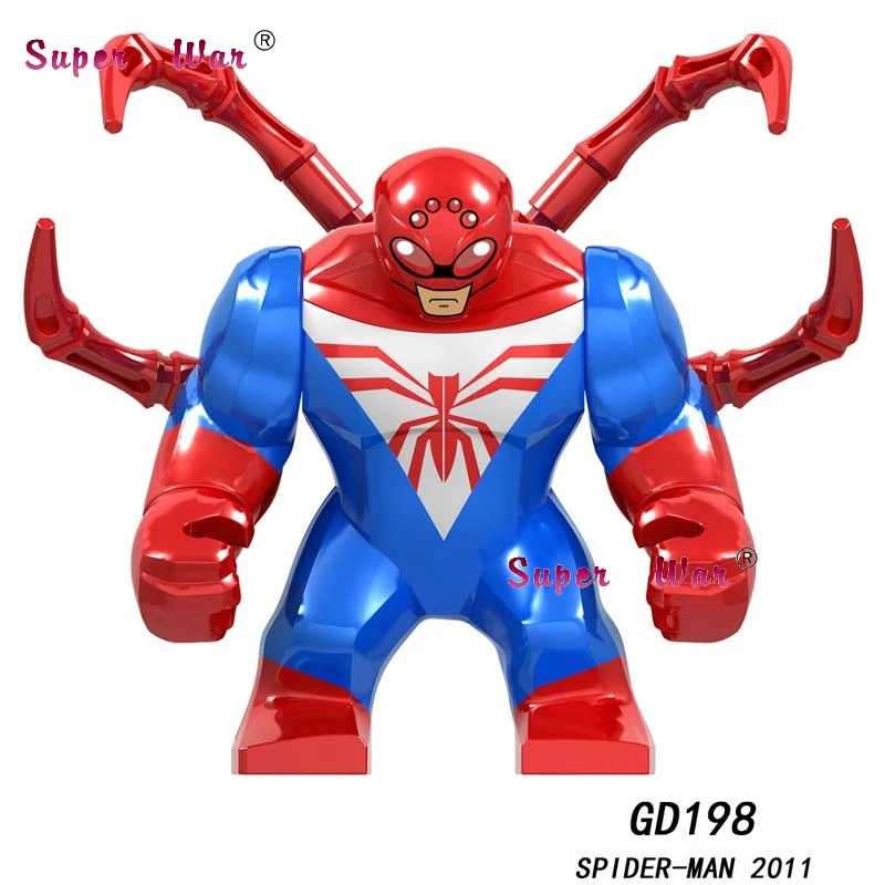 GD198 Одиночные Marvel Мстители Человек-паук Hellfire Elementals Zephyr Hydron Sandman Большие размеры Халк танос Железный человек строительные блоки детские игрушки - Цвет: GD198