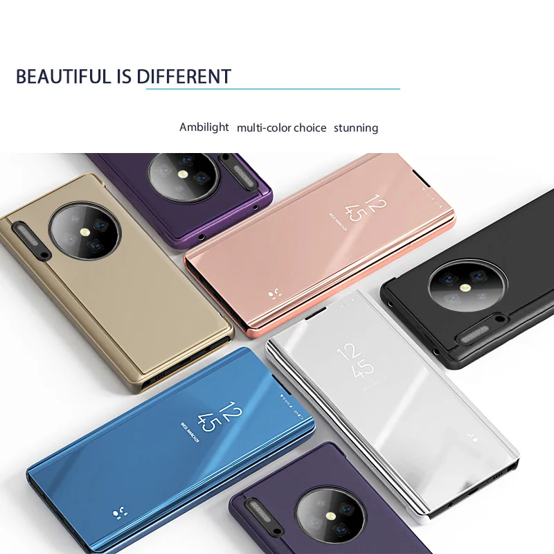 Smart Mirror Flip Phone Case For Huawei P30 P20 P10 Mate 30 20 Pro Lite P 2019 Honor 8X 9X 10 Nova 3 5 5i |