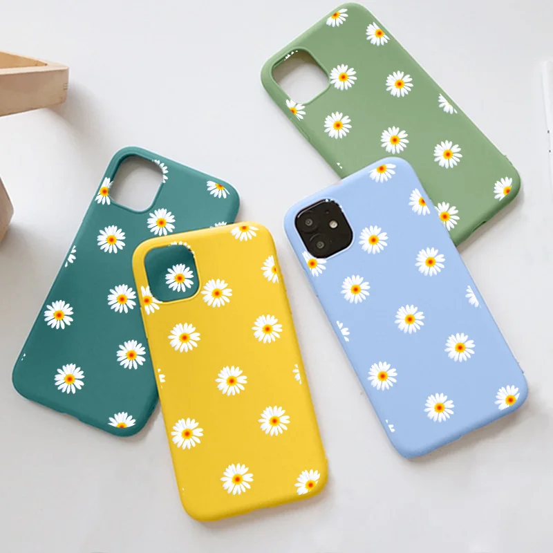 fashion cute daisy flower phone case for xiaomi mi a3 9 lite 9t poco x3 nfc f2 cover for redmi note 5 6 7 8 9 pro 9s 8t 9c 9a 8a free global shipping