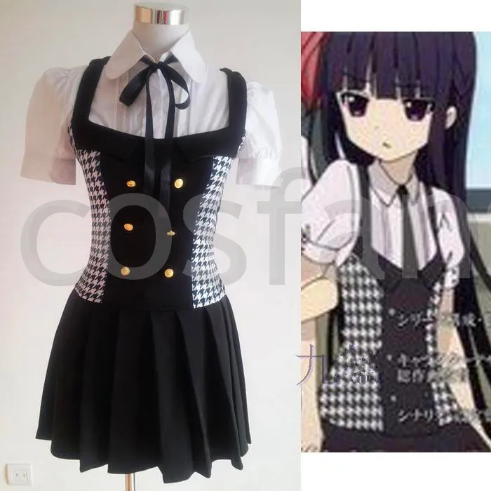 AnimeInu x Boku SS Shirakiin Ririchiyo / Roromiya Karuta платье Косплей Костюм Inu Секретная служба полный