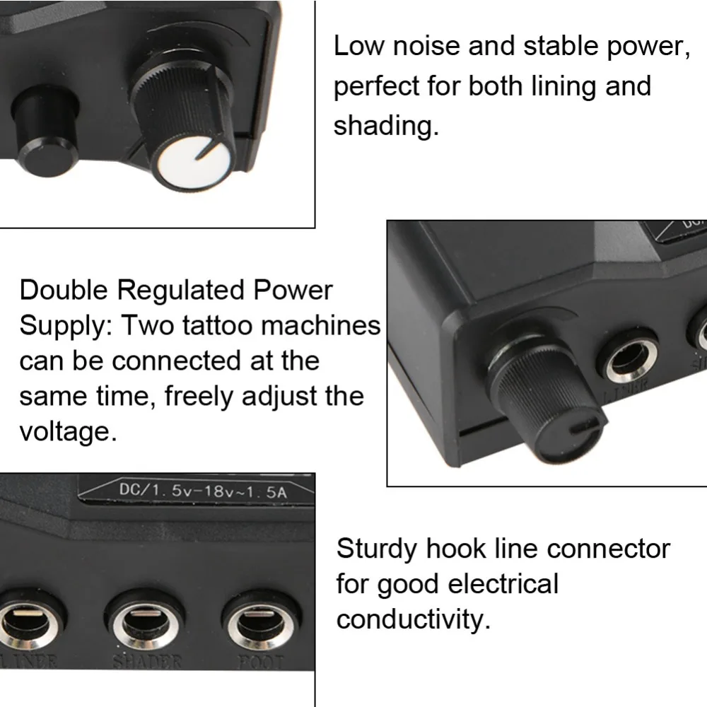 Двойной источник питания RCA Интерфейс комплект для тату стрекоза роторная машина
