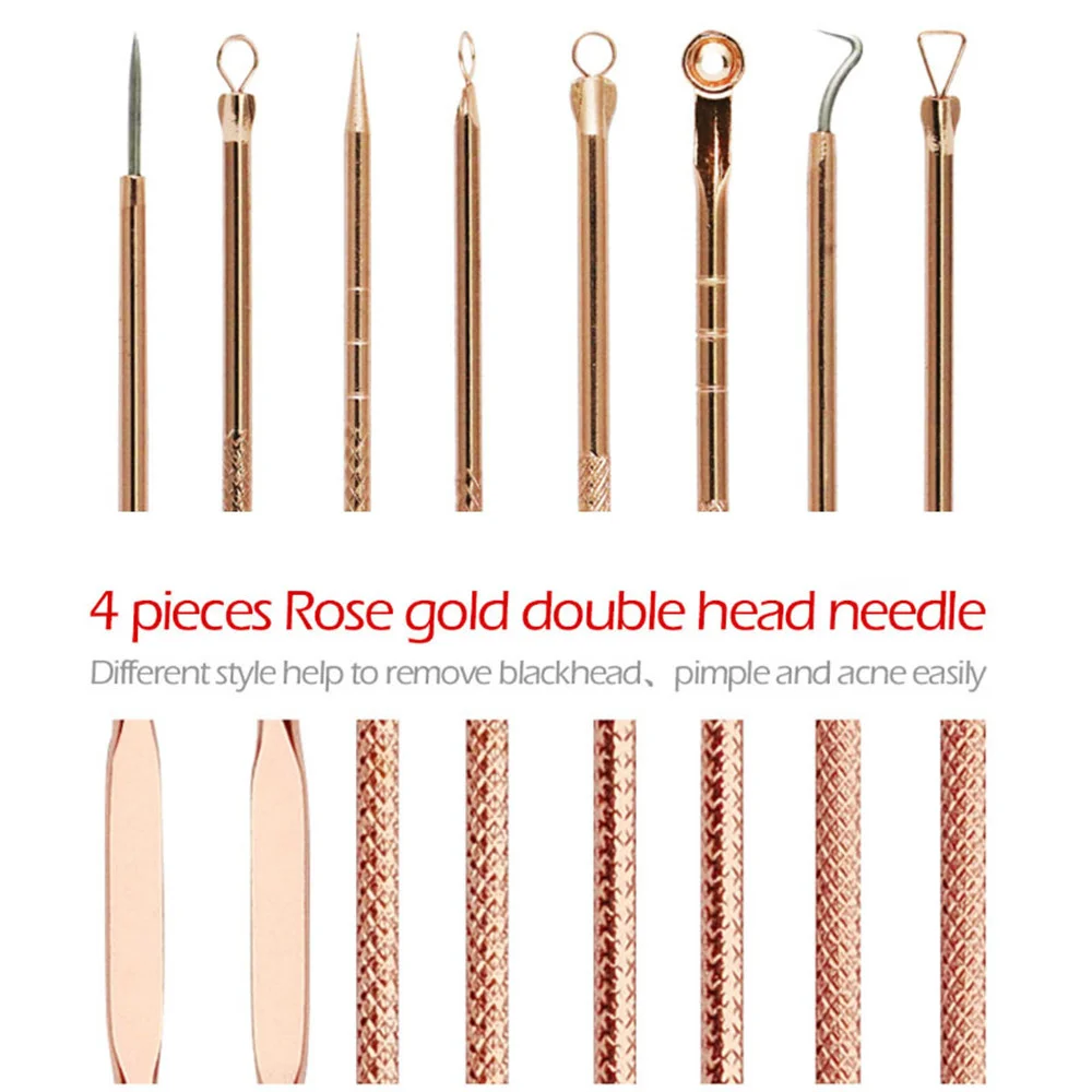 

LANBENA 4PCS Acne Removal Needle Pimple Needle Blackhead Remover Acne Treatment Needle Acne Extractor Remover Tool Double Head